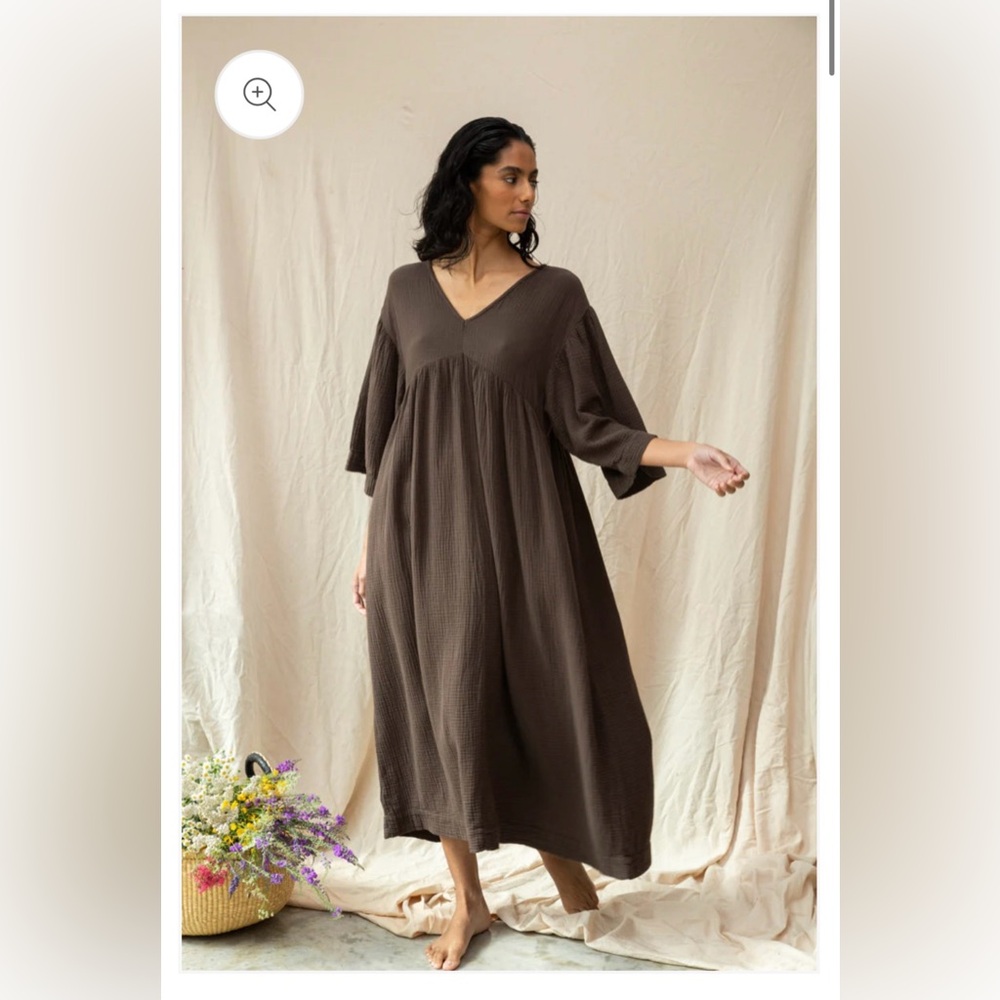 Elegant Brown Maxi Dress